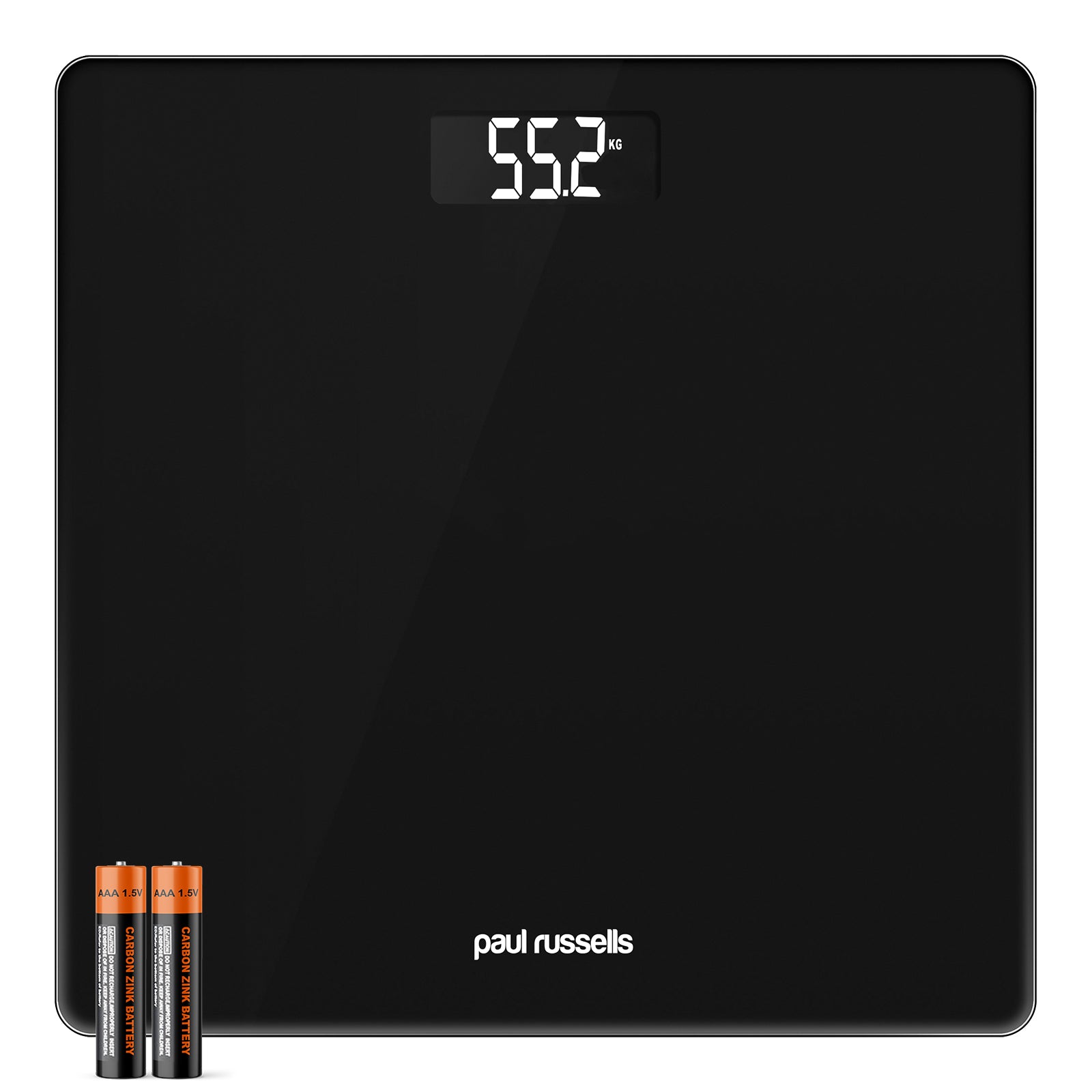 Digital Glass Electronic Scale 150KG Body Weight Weighing Scale with Compact Design Black