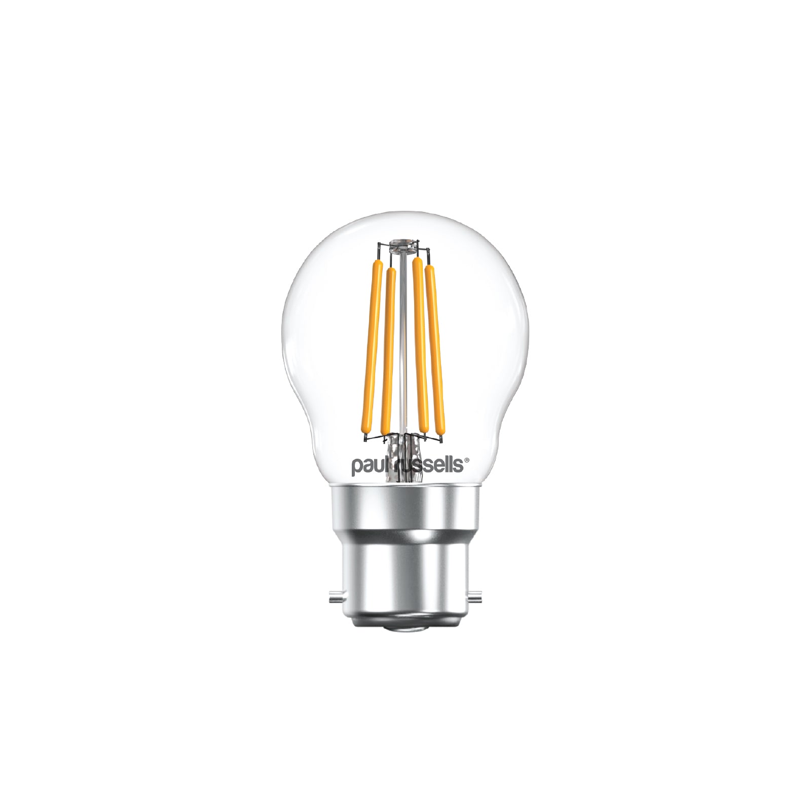 LED Filament Dimmable Golf 4.5W (40w), BC/B22, 470 Lumens, Warm White (2700K), 240V