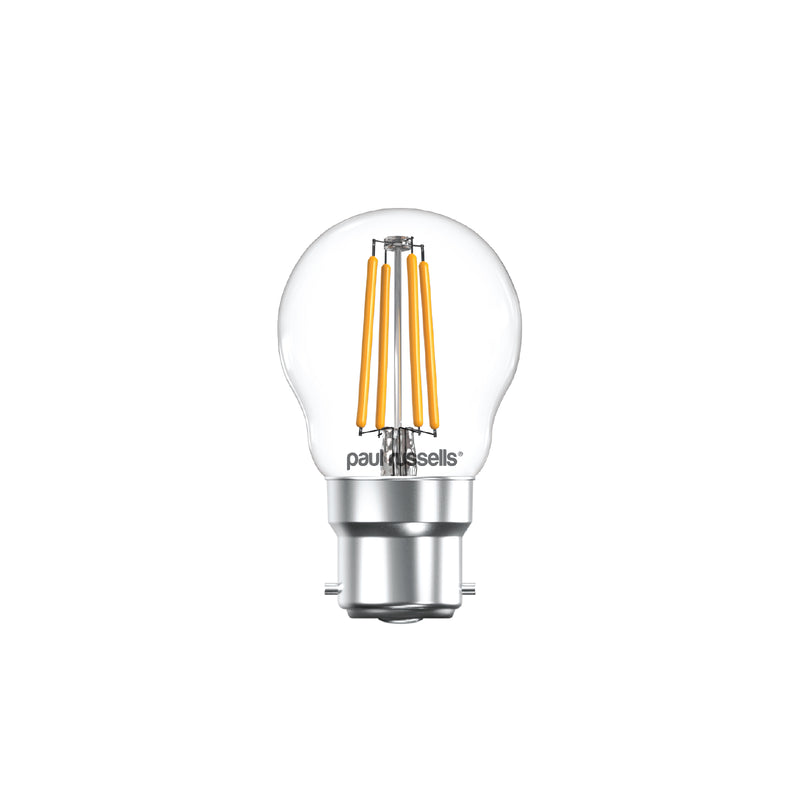 4.5W LED Filament, Golf, B22, 470lm, Dim, 2700K