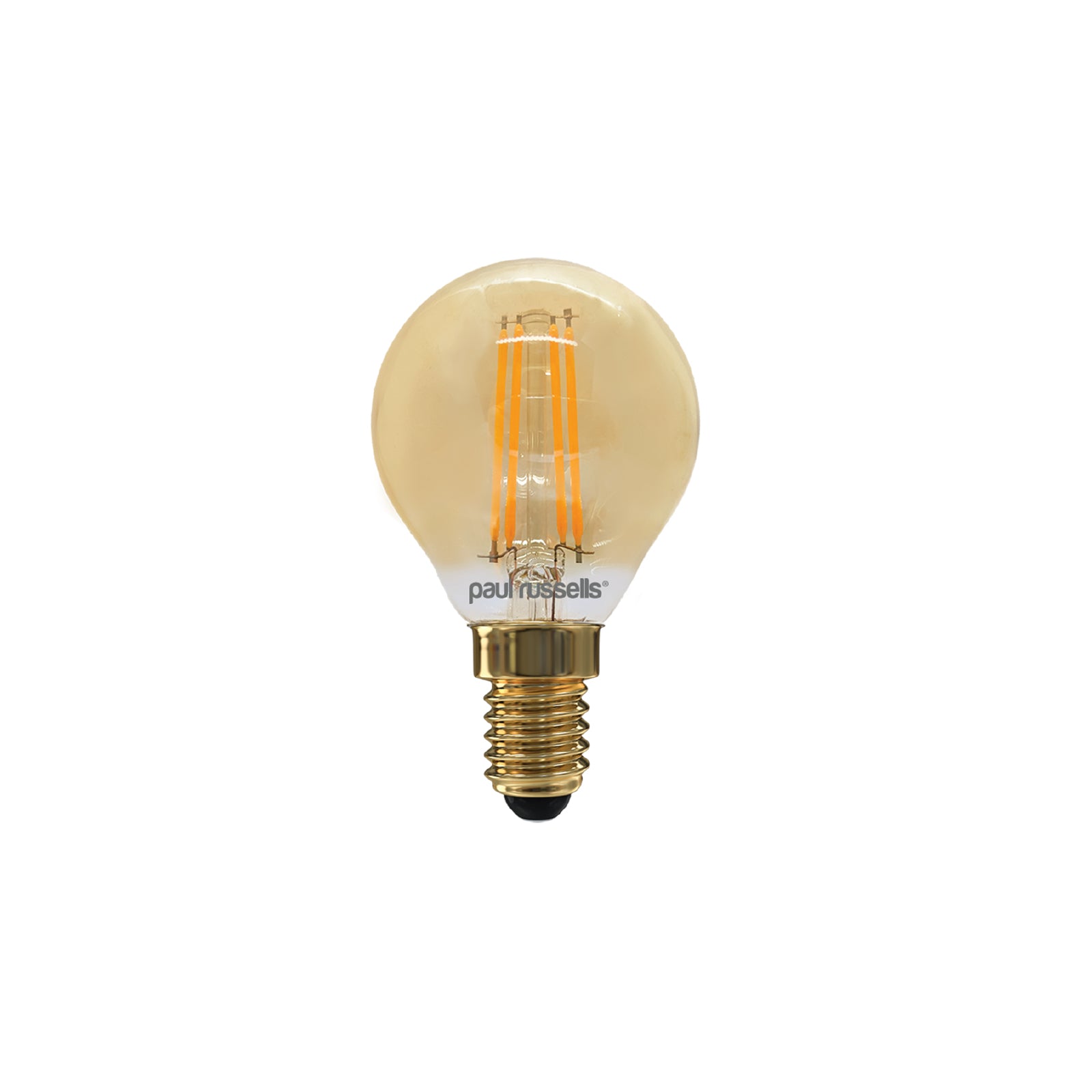 LED Filament Dimmable Golf 4.5W (40w), SES/E14, 470 Lumens, Extra Warm White(2200K), 240V