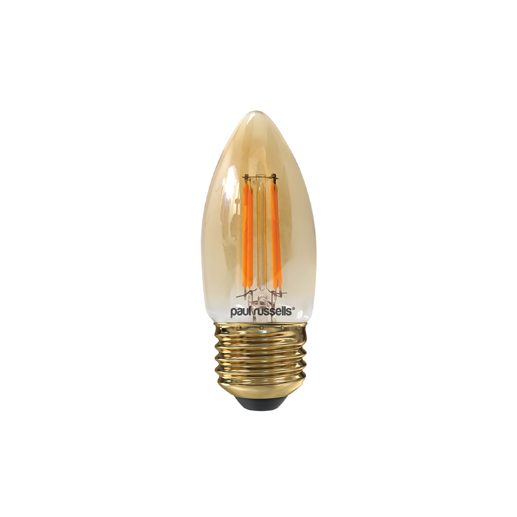 4.5W LED Filament, Candle, E27,400lm, Non-Dim, 2200K