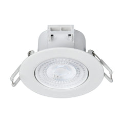 3CCT, Tiltable Downlight, 4.8W, 500lm, Non-Dim, IP44, White Bezel 