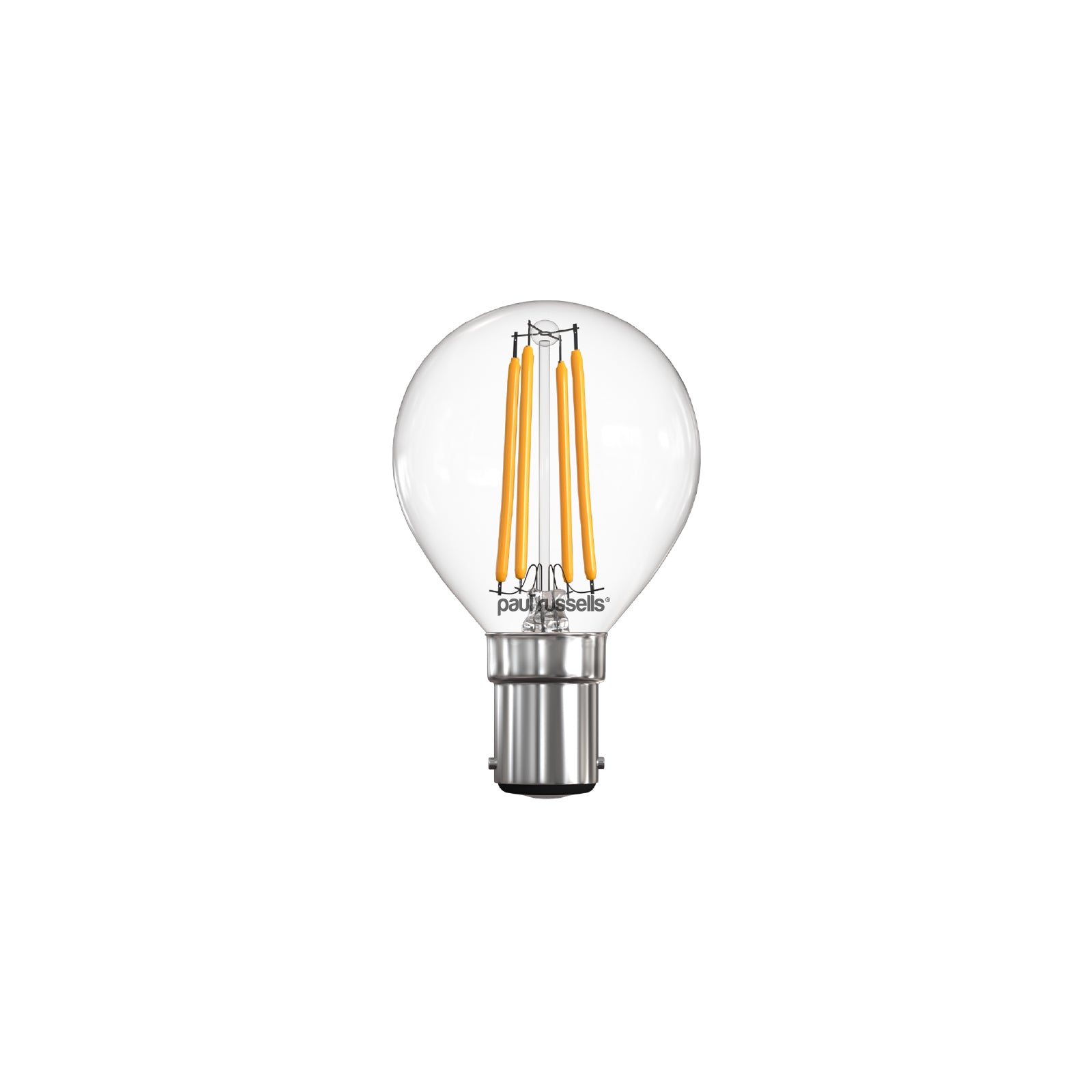 LED Filament Dimmable Golf 4.5W (40w), SBC/B15, 470 Lumens, Warm White(2700K), 240V