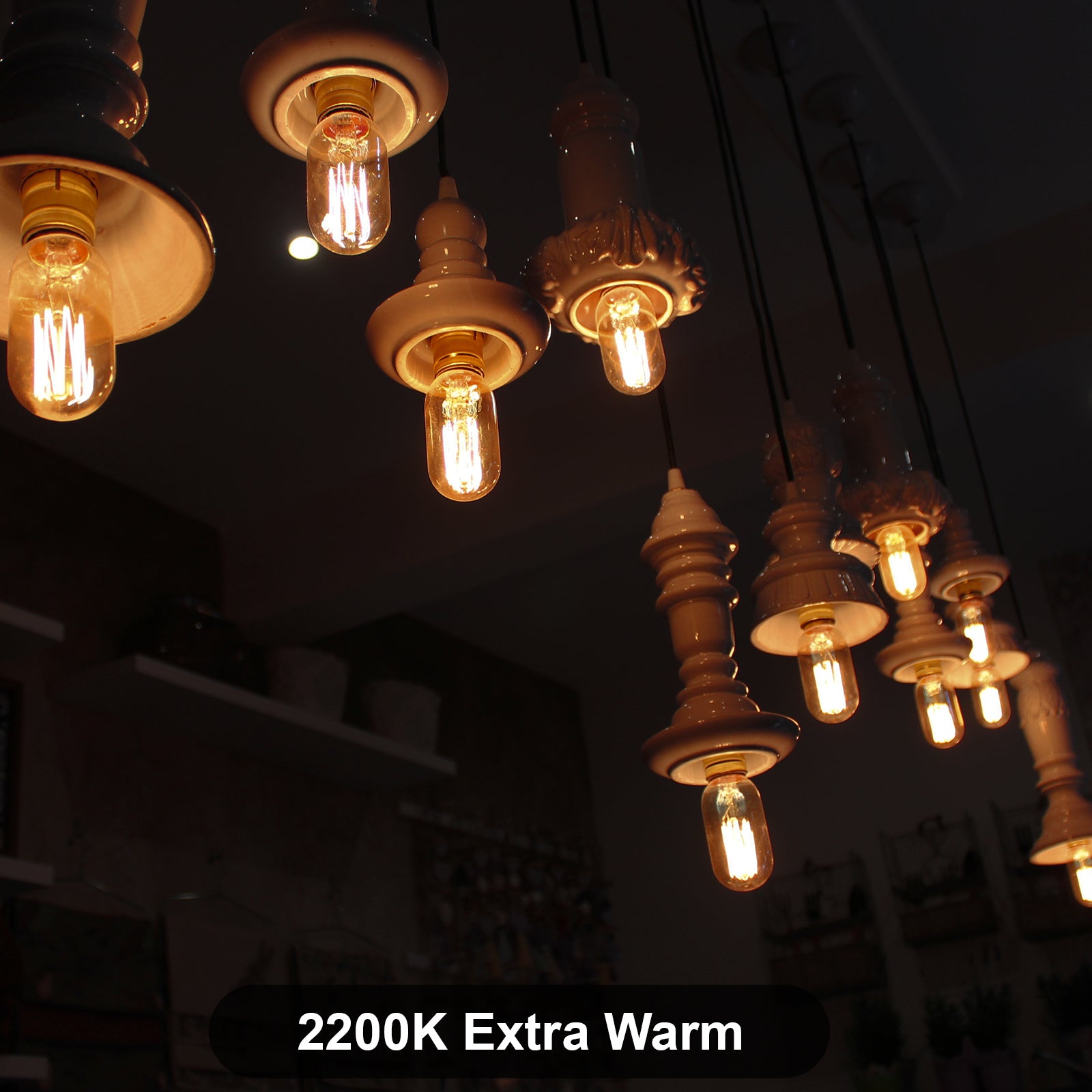 LED Filament T45 4.5W (35w), BC/B22, 400 Lumens, Extra Warm White(2200K), 240V