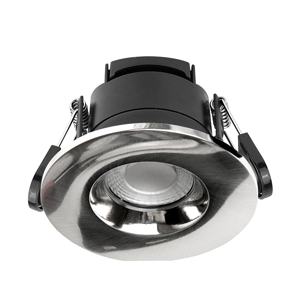 3CCT, Fire Rated Downlight, 6W ,540lm, Dim, Brushed Nickel, IP65