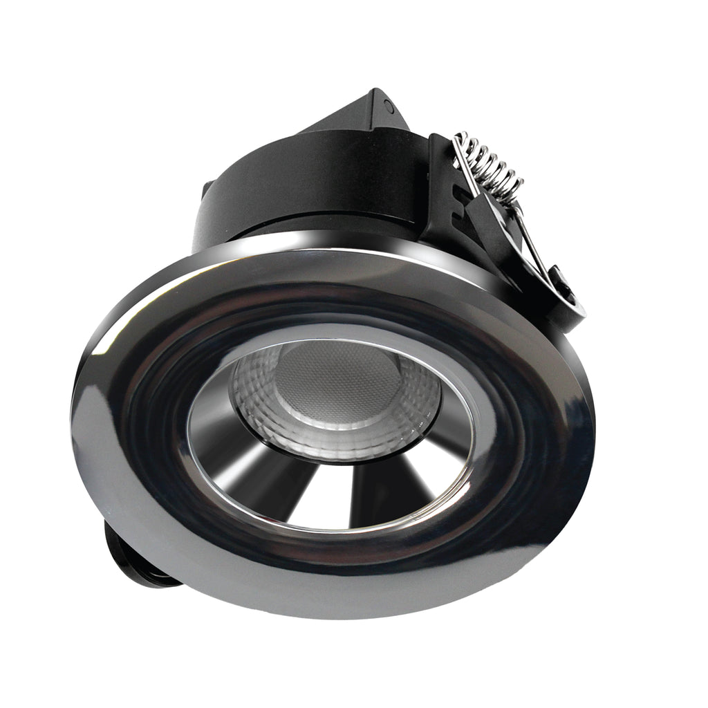 3CCT, Fire Rated Downlight, 6W,540lm, Dim, Chrome, IP65