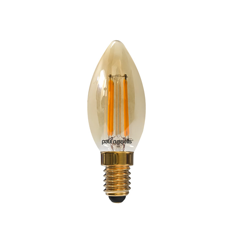 4.5W LED Filament, Candle, E14, 400lm, Non-Dim, 2200K