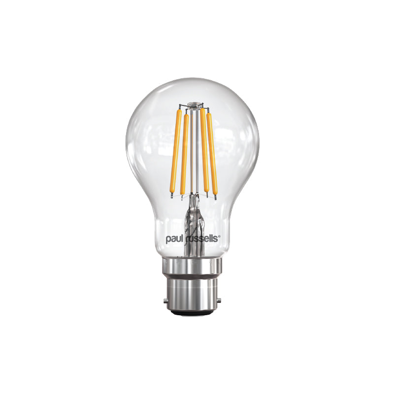 7W LED Filament, GLS, B22, 806lm, Non-Dim, 2700K
