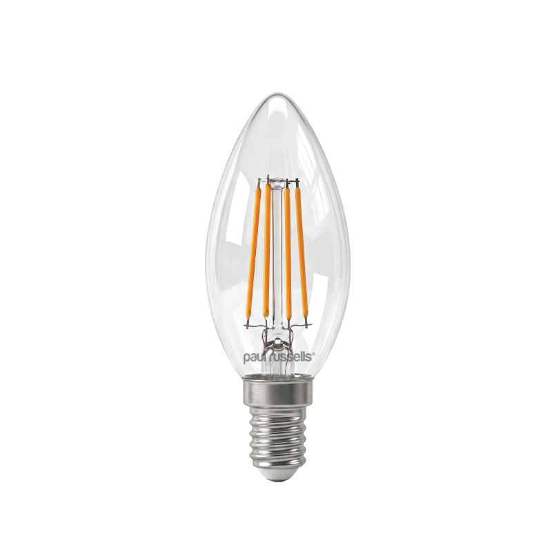 2.2W LED Filament Candle, E14, 470lm, Non-Dim, 2700K (3 Pack)