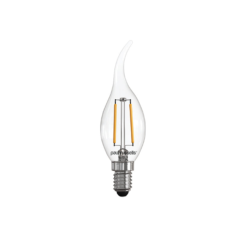 2.5W LED Filament, Flame,  E14,250lm, Non-Dim, 2700K