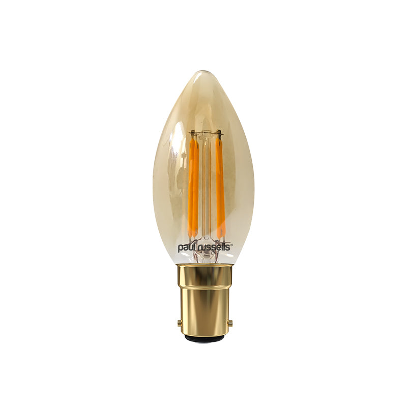 4.5W LED Filament, Candle, B15, 400lm, Non-Dim, 2200K