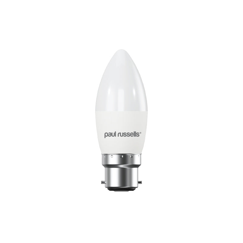 5.5W LED Candle, Dimmable, B22, 470lm, 6500K