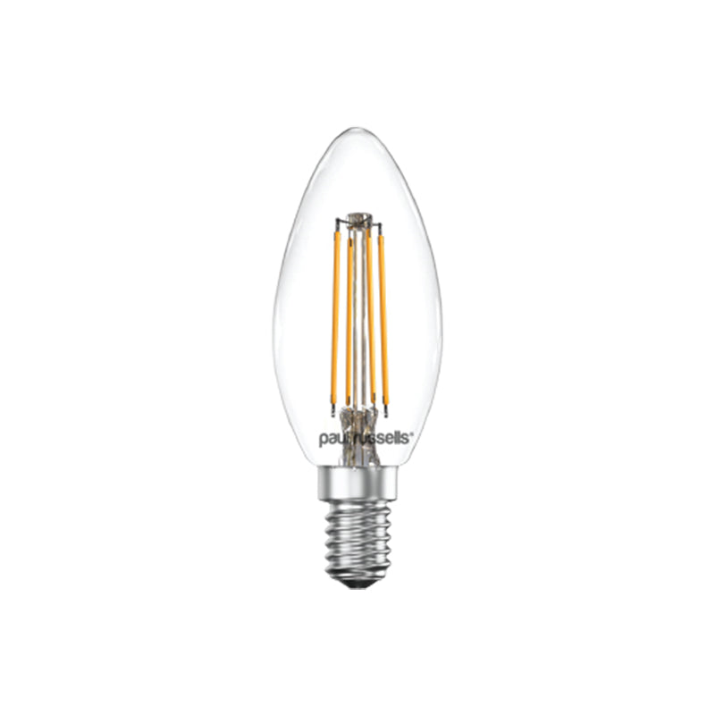 4.5W LED Filament, Candle, E14, 470lm, Non-Dim, 2700K