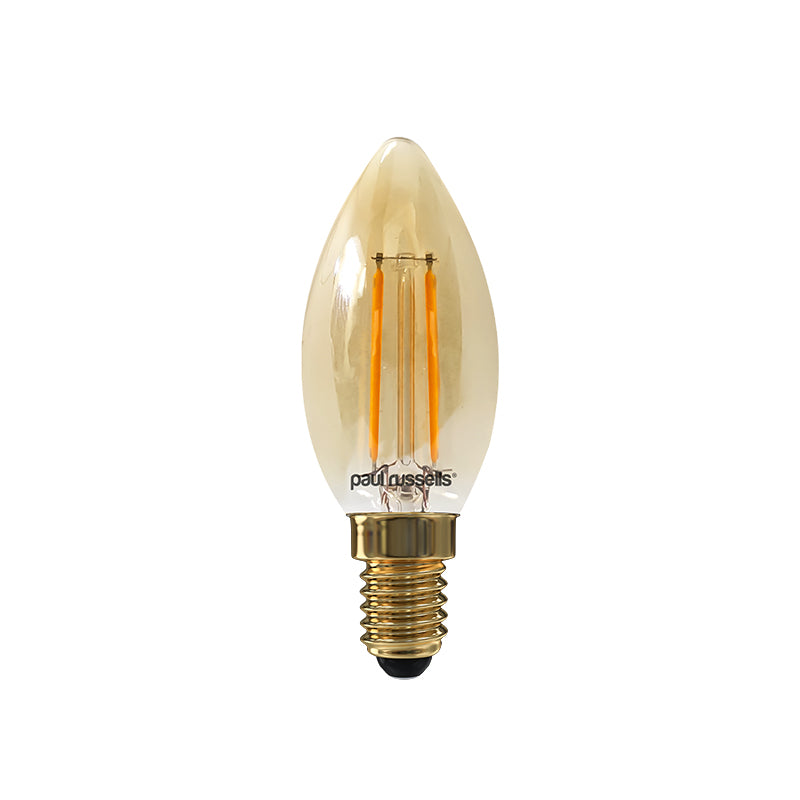 2.5W LED Filament, Candle, 200lm, E14, Non-Dim, 2200K