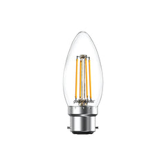 4.5W LED Filament, Candle, B22, 470lm, Non-Dim, 2700K 