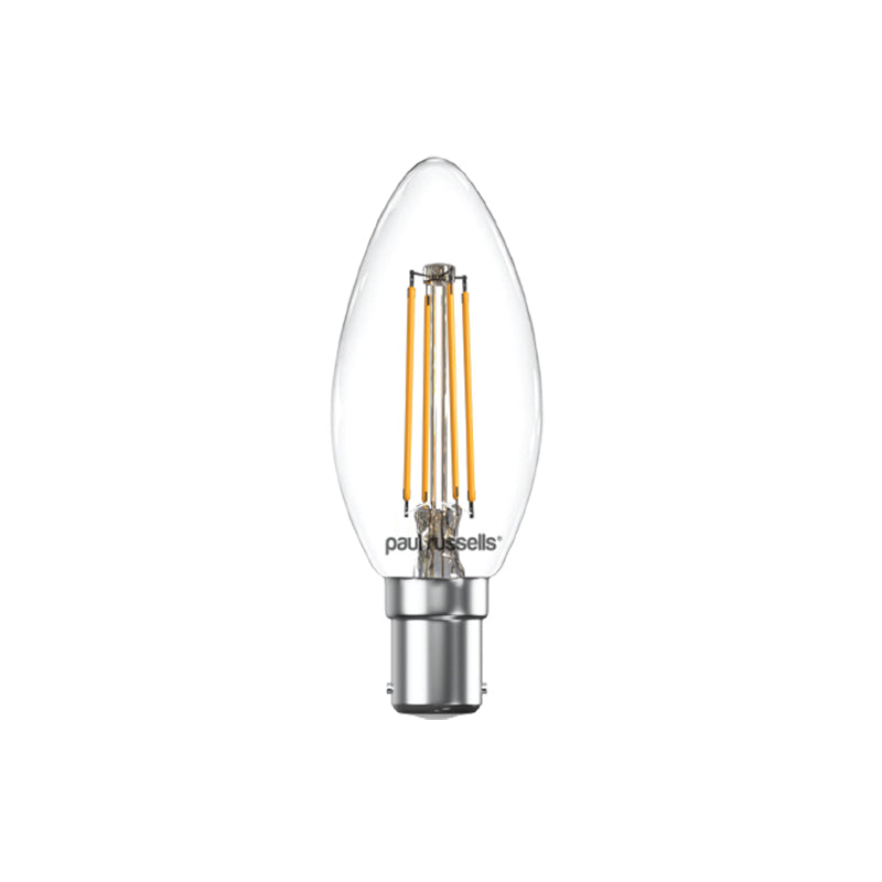 4.5W LED Filament, Candle, B15, 470lm, Non-Dim, 2700K