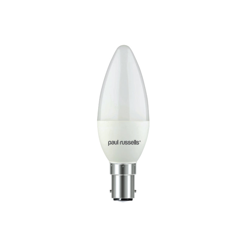 4.9W LED candle, B15, 470lm, Non-Dim, 2700K