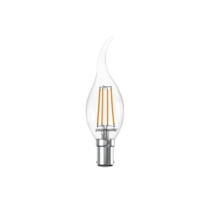 4.5W LED Filament, Flame, B15, 470lm, Non-Dim, 2700K