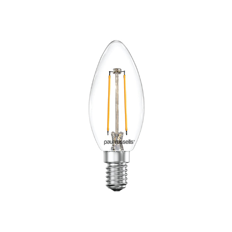 2.5W LED Filament, Candle, E14, 250lm, Non-Dim, 2700K