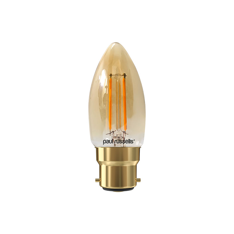2.5W LED Filament, Candle, B22, 200lm, Non-Dim, 2200K
