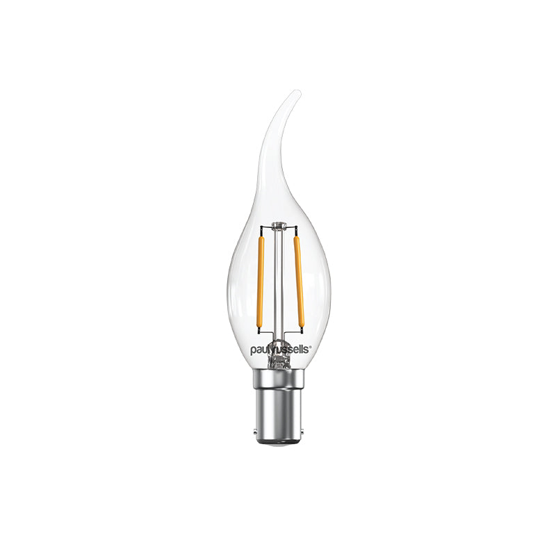 2.5W LED Filament, Flame, B15, 250lm, Non-Dim, 2700K