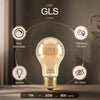 7W LED GLS, E27, 600lm, Dimmable, 2200K (3 Pack)8