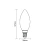 2.5W LED Filament, Candle, 200lm, E14, Non-Dim, 2200K3