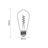 4W LED ST64, E27, 250lm, Dimmable, 1800K7