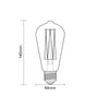 4.5W LED ST64, E27, 380lm, Dimmable, 2200K (3 Pack)12