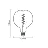 4W LED G125, E27, 250lm, Dimmable, 1800K9