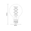 4.5W LED G80, E27, 140lm, Dimmable, 1800K (3 Pack)7