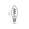 2.5W LED candle, E14, 135lm, Non-Dim, 1800K4
