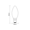 4.5W LED Filament, Candle, B15, 400lm, Non-Dim, 2200K3