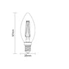 5.9W LED Candle, E14, 550lm, Dimmable, 2700K (3 Pack)8
