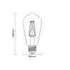 7.2W LED ST64, E27, 640lm, Dimmable, 2700K (3 Pack)5