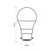 4.9W LED Golf, B22, 470lm, Non-Dim, 6500K4