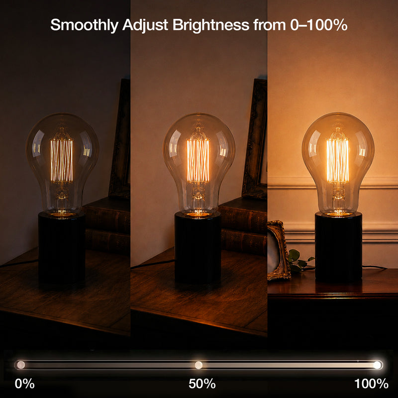 7W LED GLS, E27, 600lm, Dimmable, 2200K (3 Pack) Lit