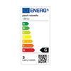 Energy label with a European Union logo and rating scale on a white background7