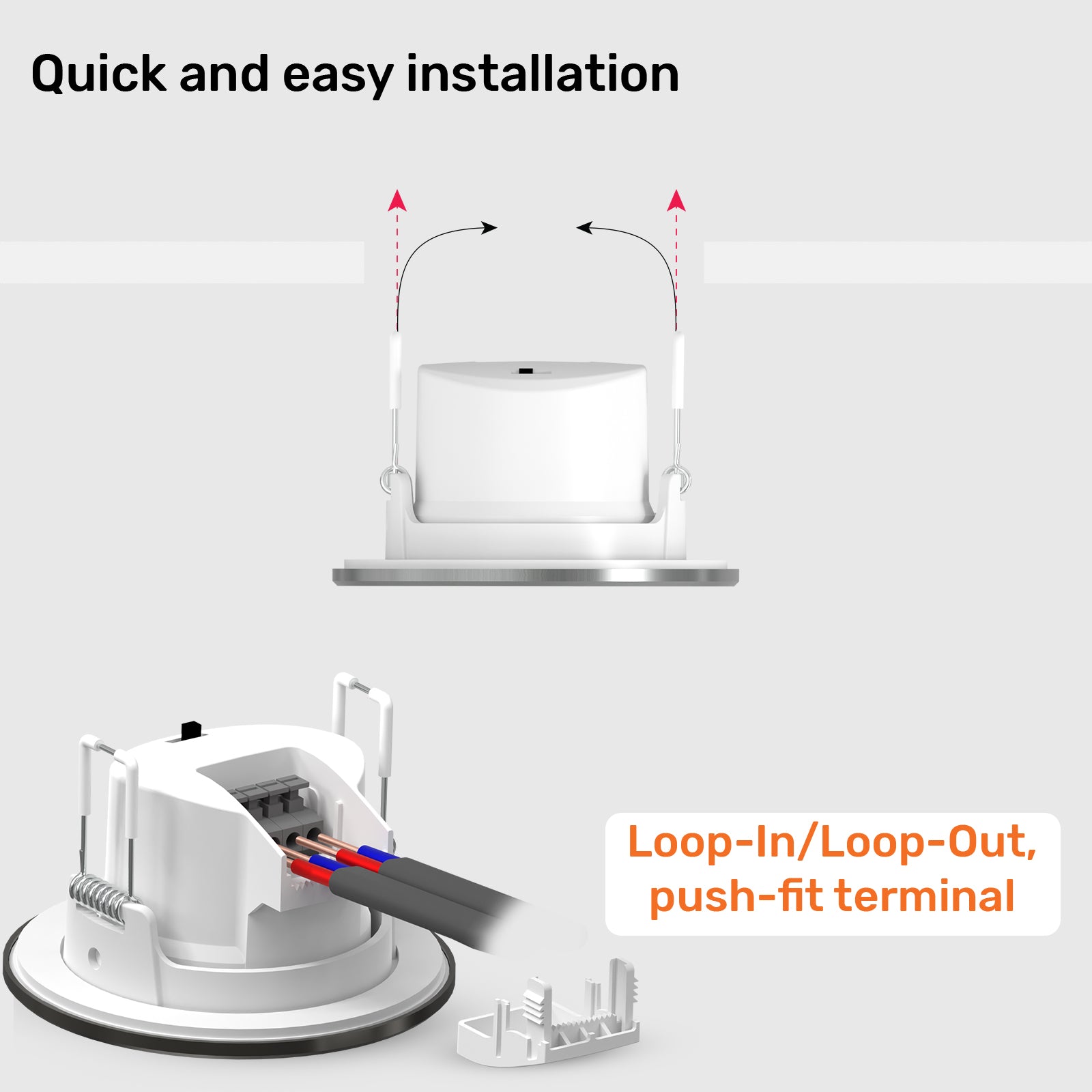 Paul Russells 4.8W LED Non Fire Rated Tiltable Downlight, Warm/Cool/Day White 3 Adjustable CCT, IP44, Chrome Bezel