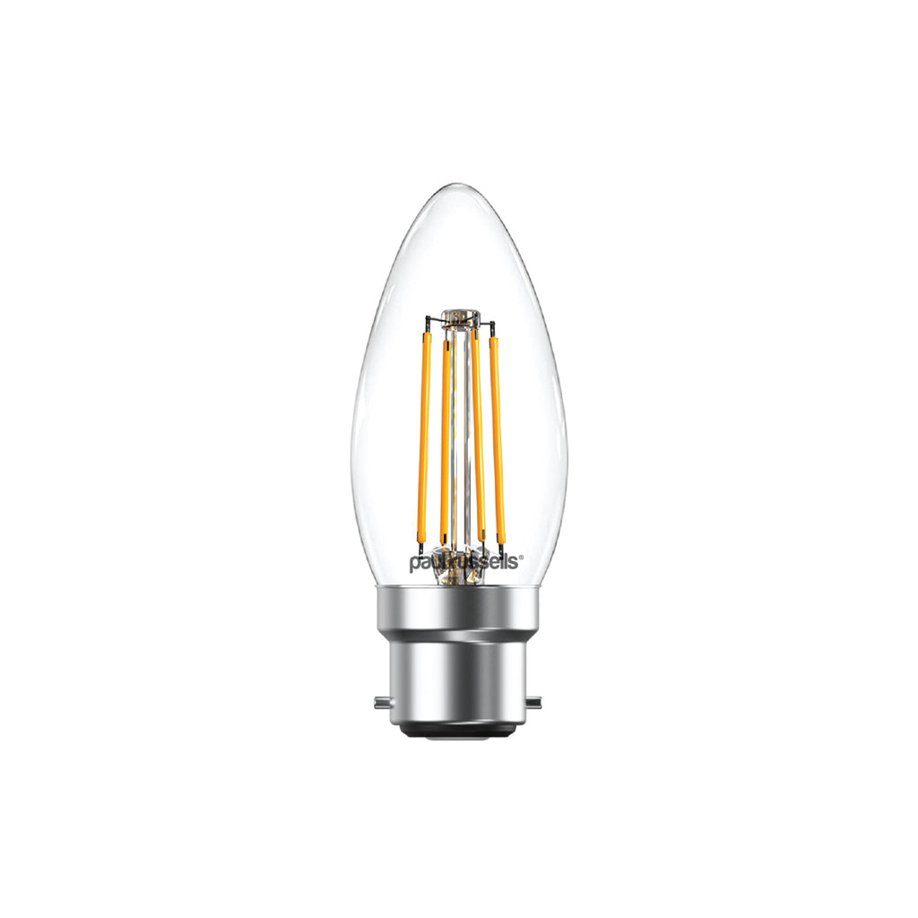 4.5W LED Filament, Candle, B22, 470lm, Non-Dim, 2700K