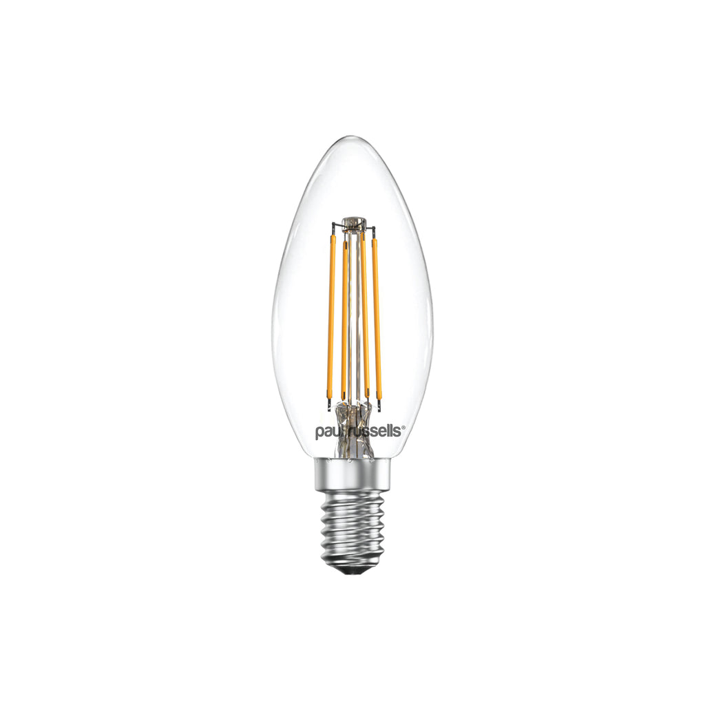 4.5W LED Filament, Candle, E14, 470lm, Non-Dim, 2700K