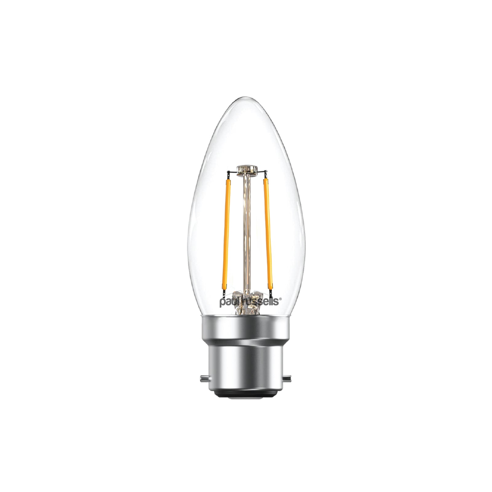 LED Filament Candle 2.5W (25w), BC/B22, 250 Lumens, Warm White(2700K), 240V