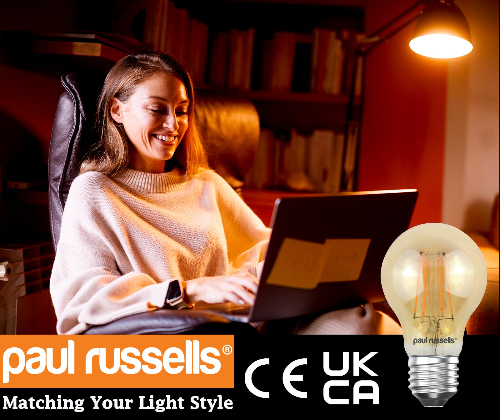 LED Filament GLS 4.5W (35w), ES/E27, 400 Lumens, Extra Warm White(2200K), 240V