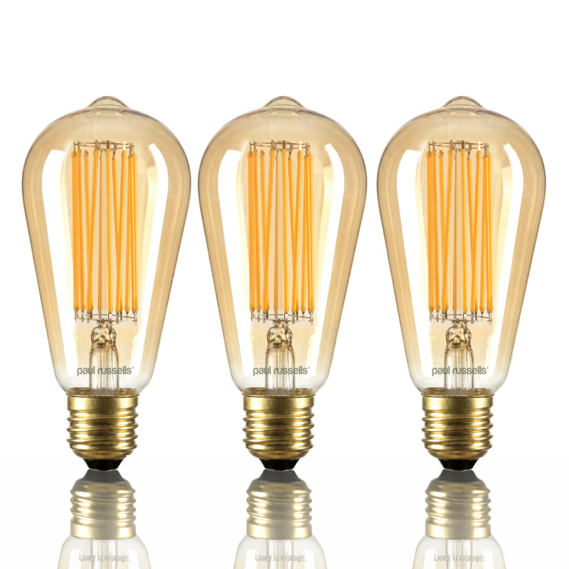4.5W LED ST64, E27, 380lm, Dimmable, 2200K (3 Pack)