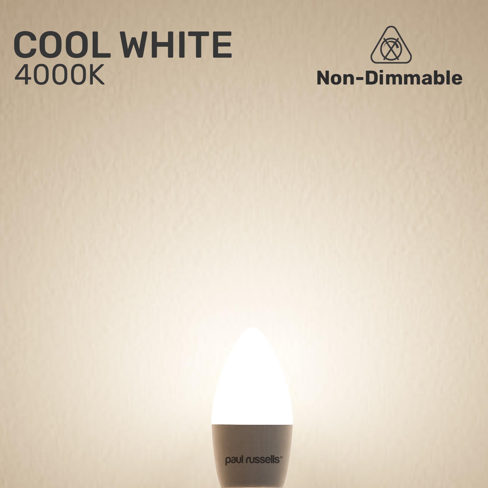 LED Candle 4.9W (40w), BC/B22, 470 Lumens, Cool White(4000K), 240V