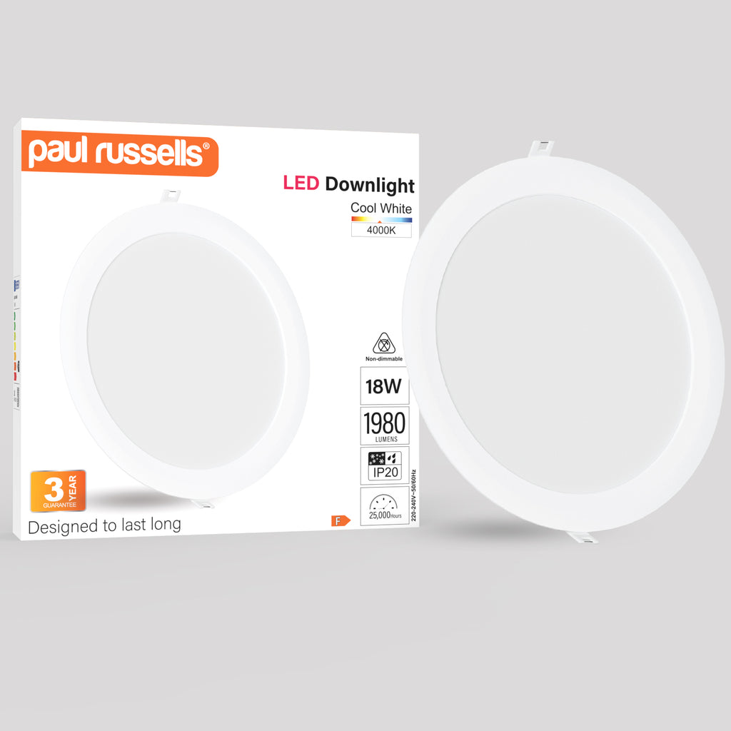 18W Round Recessed Downlight, 1980lm, 4000K