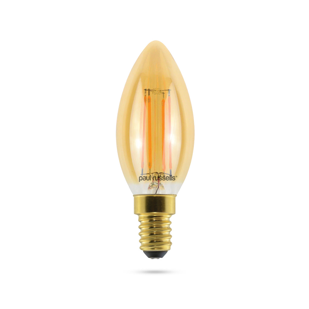 4.5W LED Filament, Candle, E14, 423lm, Dim, 2200K
