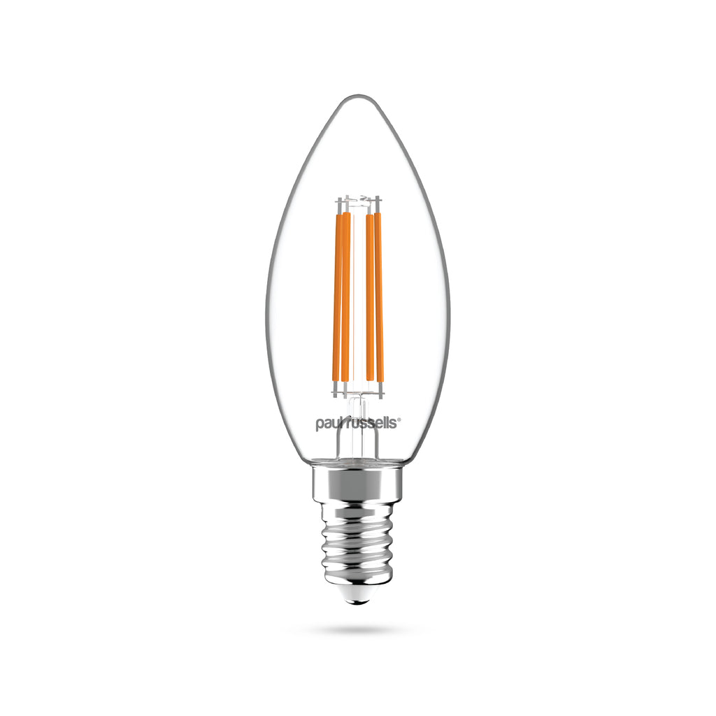 4.5W LED Filament, Candle, E14, 470lm, Dim, 2700K