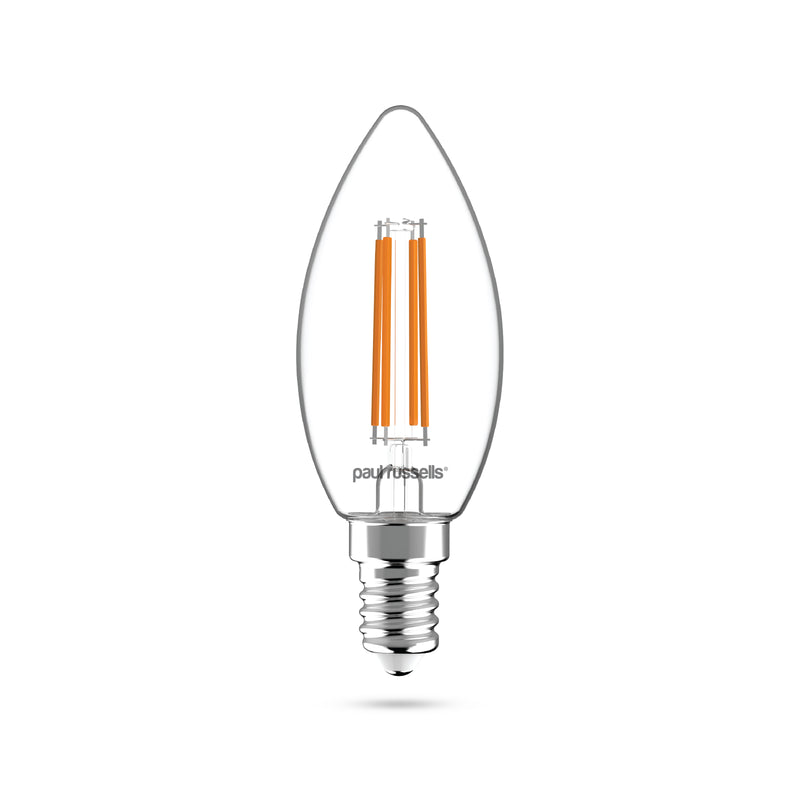 4.5W LED Filament, Candle, E14, 470lm, Dim, 2700K