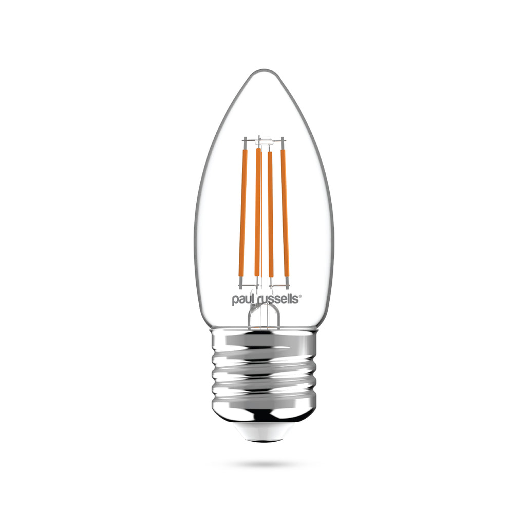 4.5W LED Filament, candle, E27, 470lm, Dim, 2700K